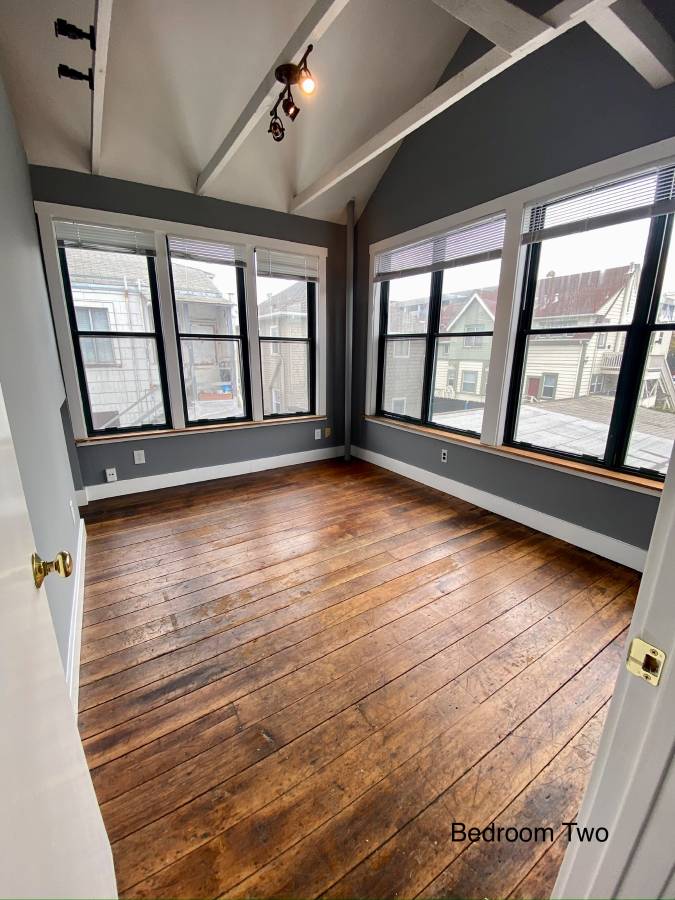Bedroom Two — vaulted + windows